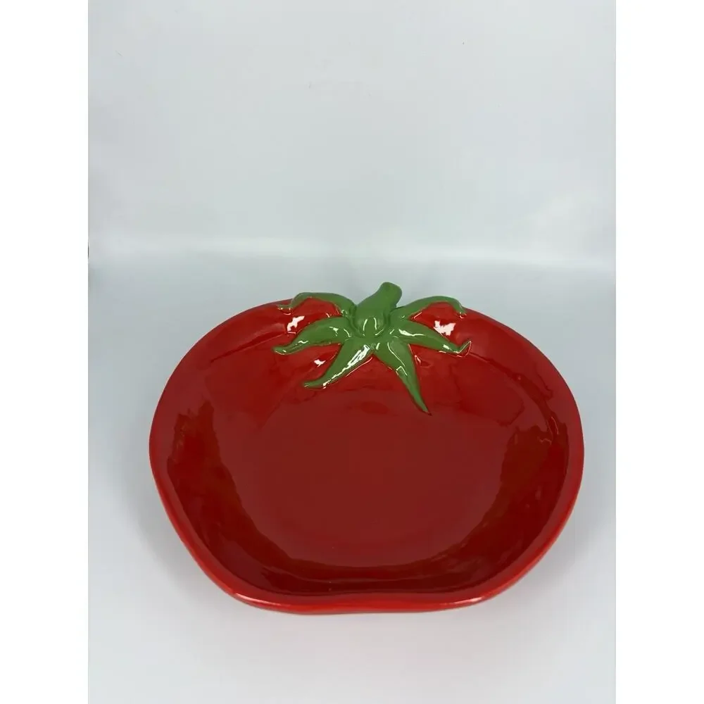 Anthropologie Tomato Dolomite Pasta Bowl Red